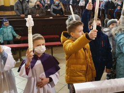Poświęcenie świec dzieciom komunijnym, 06.03.2022